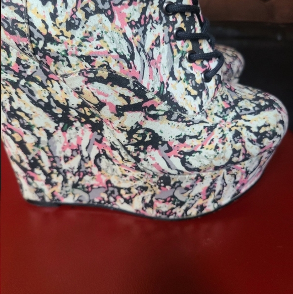 Asos colorful wedge boot lace up - Picture 3 of 8